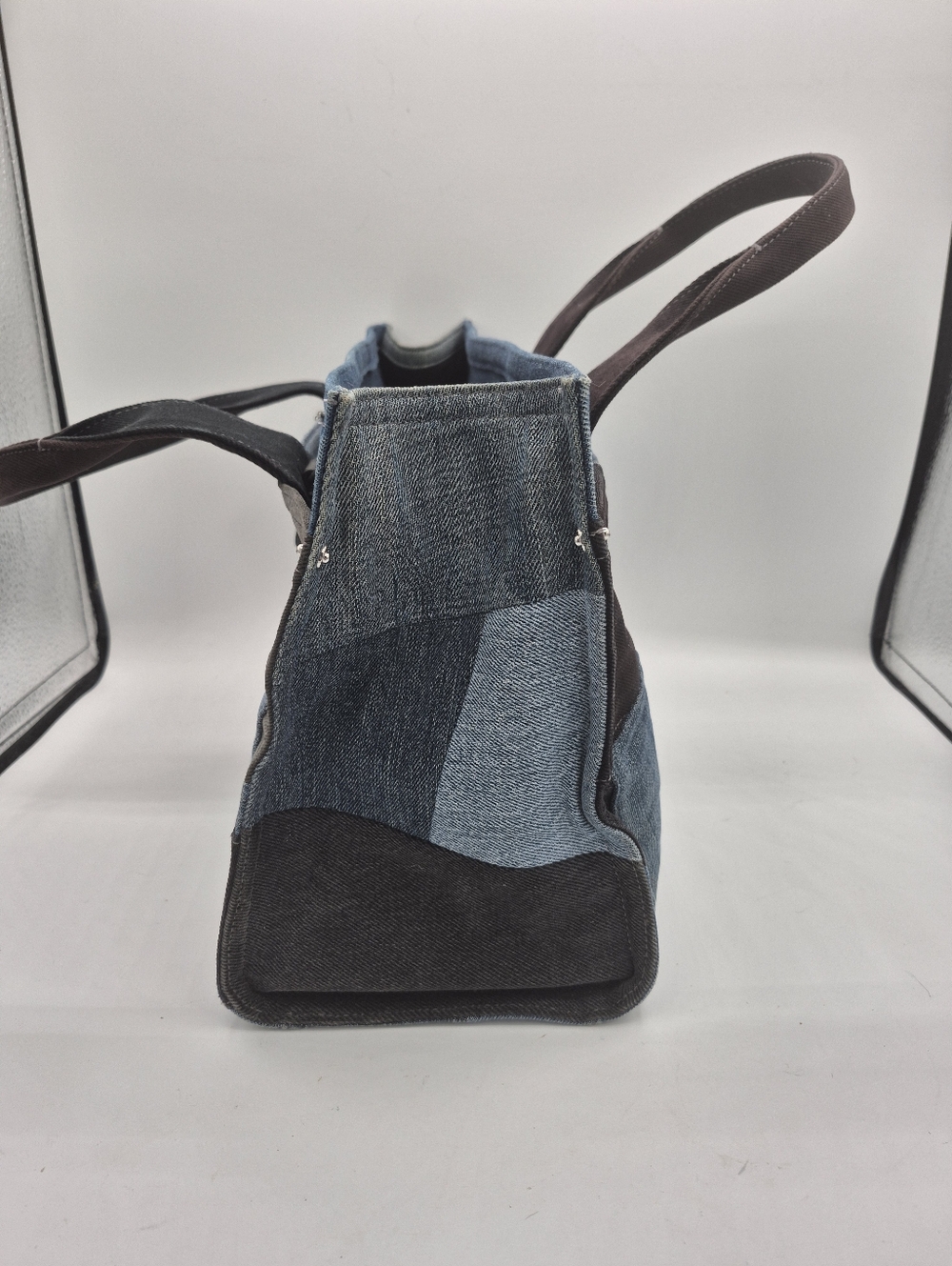 Coach Medium Patchwork Denium Cargo Tote/crossbody Bag - Picture 3 of 10